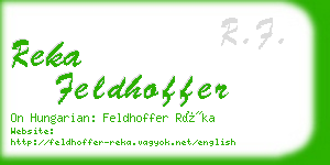 reka feldhoffer business card